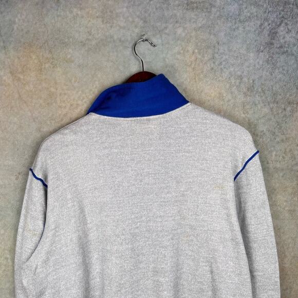 VTG 80s MacGregor Q Zip Sweatshirt Mens Sz L Gray Blue Pullover Sports Athletics - Picture 8 of 8
